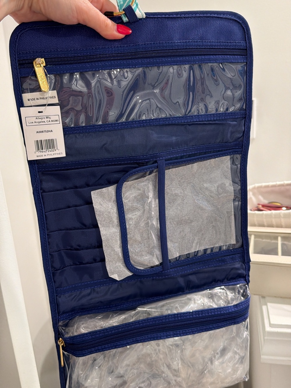 Hanging Travel Organizer Toiletry Bag - Navy